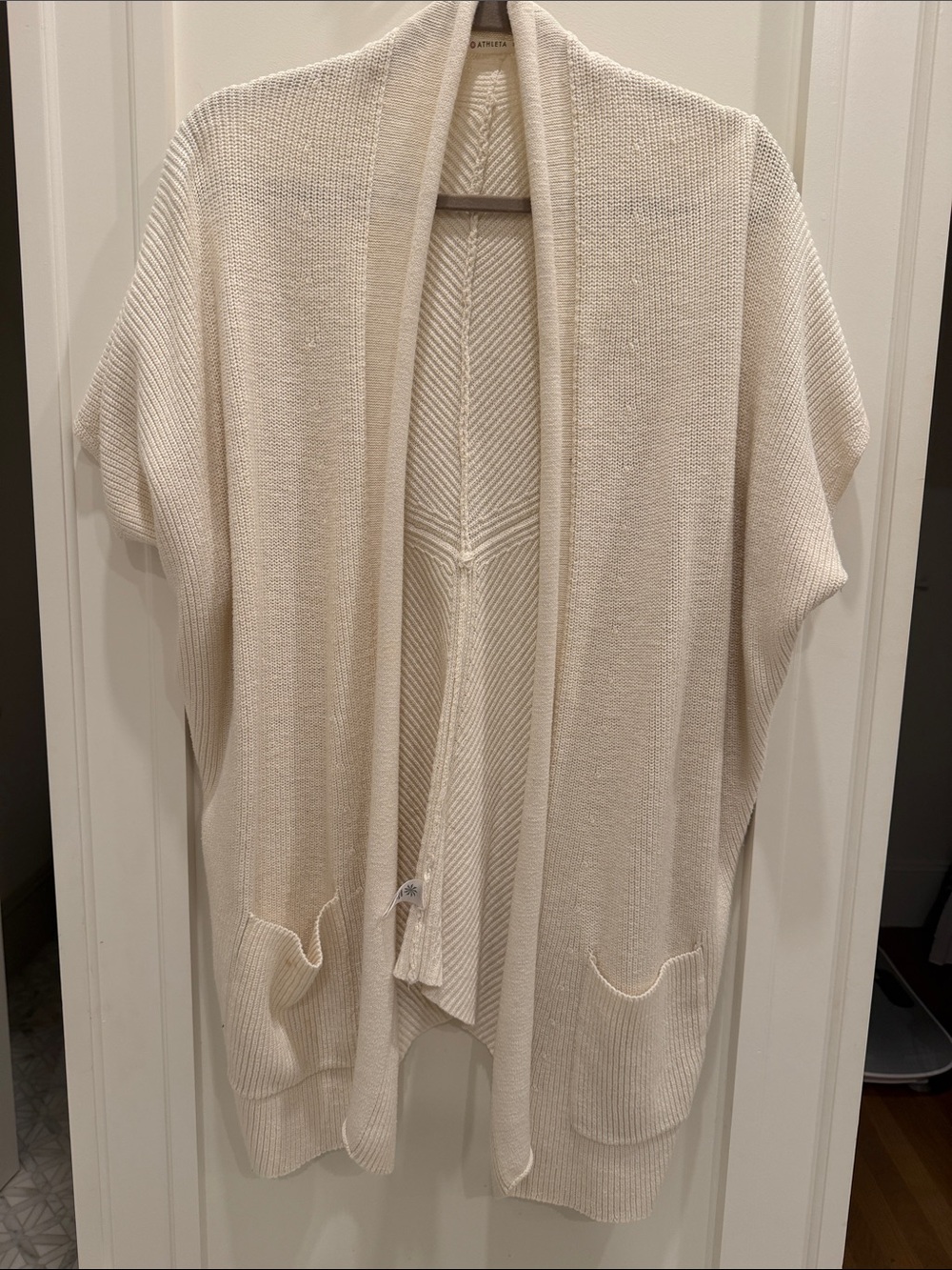 Athleta Cozy Cream Open-Front Women's Cardigan Sweater S/M